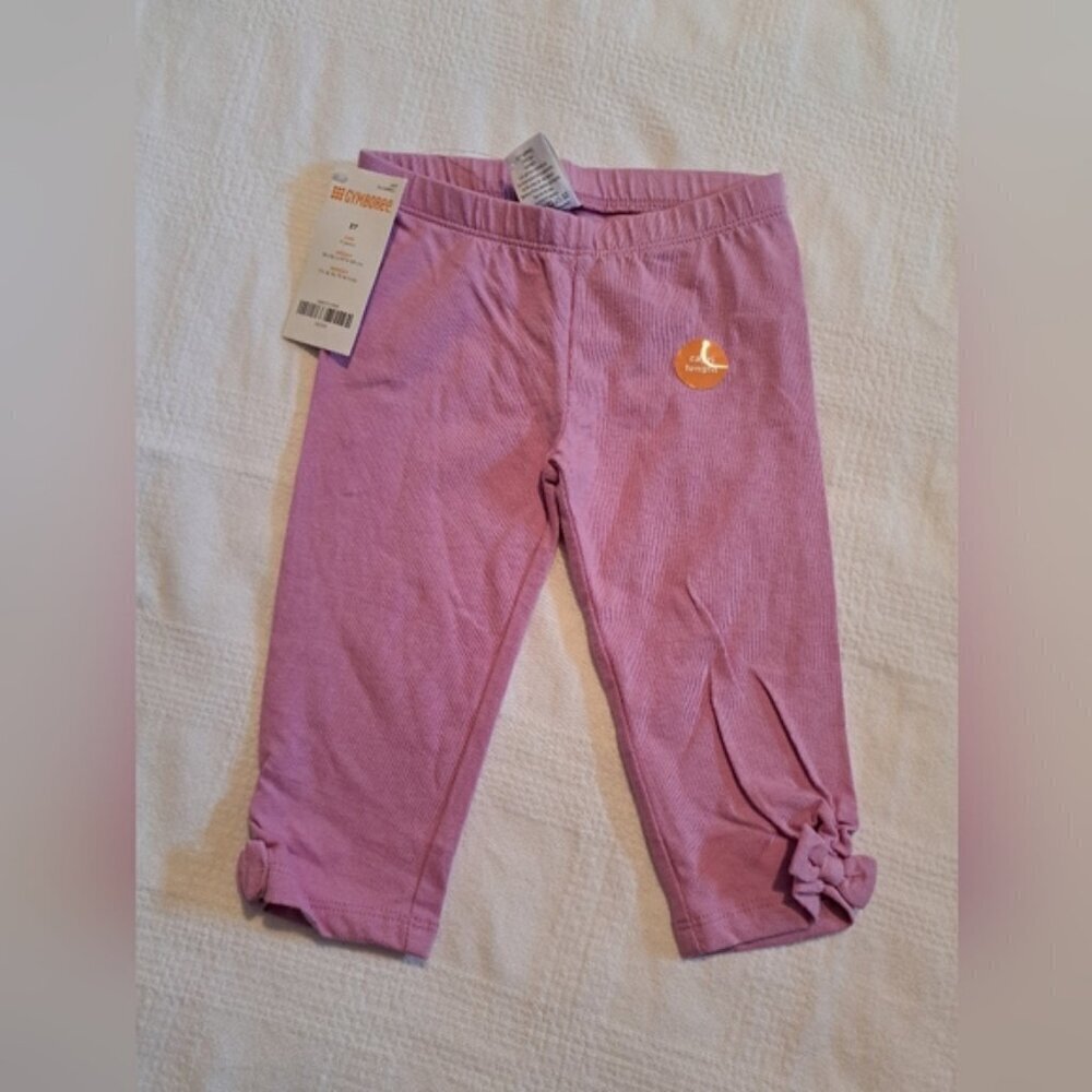 Gymboree Outlet girls size 3T lavender  capri length pull on pants, NWT